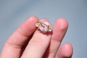 Crystal clear Lake County diamond ring size 5 6 7 8 9 10